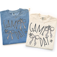 Load image into Gallery viewer, Game Day Grey Stripe Bows TRANSFER CSD FEB 26