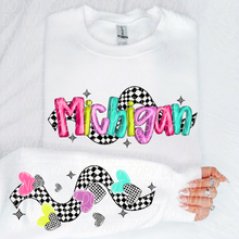 Load image into Gallery viewer, Bright Checkered States(All 50 states available) DTF TRANSFER