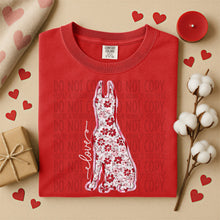 Load image into Gallery viewer, Valentine Red Floral Dog Breed Option DROPDOWN TRANSFER SWD DEC 25