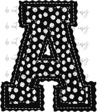 Load image into Gallery viewer, Letterman Stitch Alpha Customized DROPDOWN DTF TRANSFER BIA 26