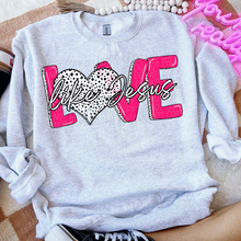 Load image into Gallery viewer, Love Like Jesus Dalmatian Heart Black Outline TRANSFER CSD