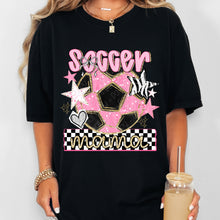 Load image into Gallery viewer, Sports Mama Pink Star Checker DROPDOWN TRANSFER DWS MAR 26