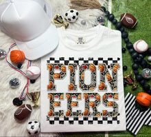 Load image into Gallery viewer, Basketball Faux Embroidery Checkered Mascots DROPDOWN TRANSFER CAP