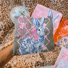 Load image into Gallery viewer, Bunny Kisses Easter Wishes Blue Pink TRANSFER KAYNDI FEB 26