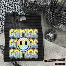 Load image into Gallery viewer, Rainbow Checker Happy Stacked Mascots Dropdown TRANSFER CAP JUNE 25