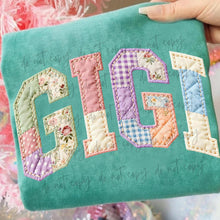 Load image into Gallery viewer, Title Dropdown Faux Quilt Patch TRANSFER ET MAR 26