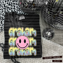 Load image into Gallery viewer, Rainbow Checker Pink Happy Stacked Mascots Dropdown TRANSFER CAP JUNE 25