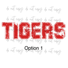 Load image into Gallery viewer, Back Sports Custom Name Mascot DROPDOWN DTF TRANSFER
