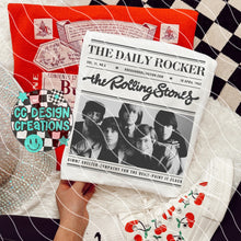 Load image into Gallery viewer, Rock N Roll Newspaper Dropdown TRANSFER CCDC MAR 26