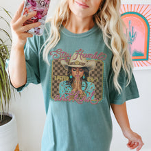 Load image into Gallery viewer, Stay Humble And Kind Plaid Cowgirl TRANSFER KAYNDI 25
