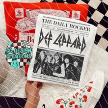 Load image into Gallery viewer, Rock N Roll Newspaper Dropdown TRANSFER CCDC MAR 26