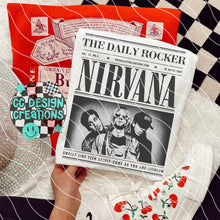Load image into Gallery viewer, Rock N Roll Newspaper Dropdown TRANSFER CCDC MAR 26