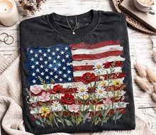 Load image into Gallery viewer, Flag With Flowers Faux Paint TRANSFER ET MAR 26