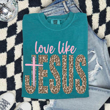 Load image into Gallery viewer, Love Like Jesus Leopard With Pink Cross TRANSFER ET MAR 26