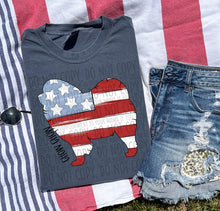 Load image into Gallery viewer, Patriotic Dog Designs Black Text SWD MAY DROPDOWN TRANSFER