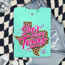 Load image into Gallery viewer, She's From Texas Pink Leopard TRANSFER ET MAR 26