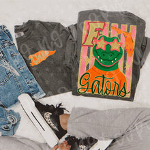 Load image into Gallery viewer, Faux Glitter Stripe Football Mascots DROPDOWN With Pocket TRANSFER PEACHY APR 26