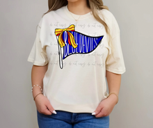 Load image into Gallery viewer, Softball Pennant Bow Dropdown TRANSFER TGG FEB