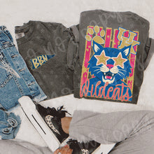 Load image into Gallery viewer, Faux Glitter Stripe Football Mascots DROPDOWN With Pocket TRANSFER PEACHY APR 26