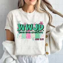 Load image into Gallery viewer, WWJD Scrapbook Style Bible Verses Dropdown TRANSFER HMWK MAR 25