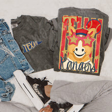 Load image into Gallery viewer, Faux Glitter Stripe Baseball Mascots DROPDOWN With Pocket TRANSFER PEACHY APR 26