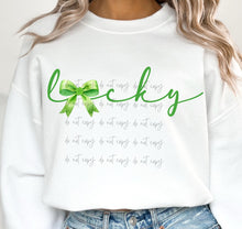 Load image into Gallery viewer, Green Lucky Bow Script TRANSFER