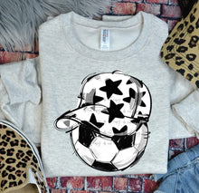 Load image into Gallery viewer, Play Ball Soccer Happy Face Hat DROPDOWN TRANSFER BIA
