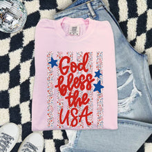Load image into Gallery viewer, God Bless The USA Floral Stripes TRANSFER TCC ET MAR 26