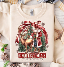 Load image into Gallery viewer, Howdy Christmas Deer Santa Bow SLEEVE OPTION TRANSFER AGCM