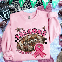 Load image into Gallery viewer, Pink Out Football Faux Embroidery Mascot DROPDOWN TRANSFER HMWK 24