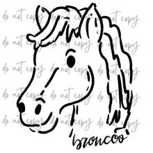 Load image into Gallery viewer, Doodle Single Color Mascots Dropdown TRANSFER