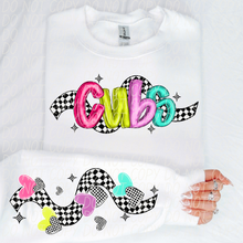 Load image into Gallery viewer, Bright Checkered Mascot With Sleeve Option DTF TRANSFER CSD