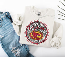 Load image into Gallery viewer, Grey Leopard Circle Team Mascot DROPDOWN TRANSFER CAP