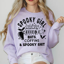 Load image into Gallery viewer, Spooky Girl Powered By Caffeine Color Dropdown TRANSFER CSC MAY 25