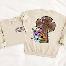 Load image into Gallery viewer, Amazing Grace Floral Cross With Pocket TRANSFER SDD FEB 26