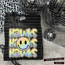 Load image into Gallery viewer, Rainbow Checker Happy Stacked Mascots Dropdown TRANSFER CAP JUNE 25