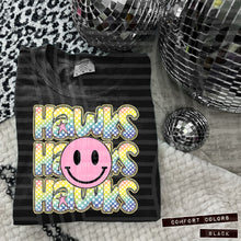 Load image into Gallery viewer, Rainbow Checker Pink Happy Stacked Mascots Dropdown TRANSFER CAP JUNE 25