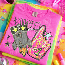 Load image into Gallery viewer, Neon Hand Drawn Star Eyes Mascots TRANSFER CYBER APR 26