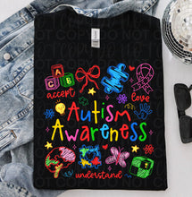 Load image into Gallery viewer, Autism Awareness Coquette Doodles TRANSFER UAC JAN 26