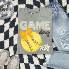 Load image into Gallery viewer, Dalmatian Game Day Softball With Bow DROPDOWN TRANSFER CAP FEB
