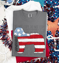 Load image into Gallery viewer, Patriotic Dog Designs Black Text SWD MAY DROPDOWN TRANSFER