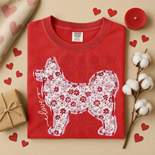 Load image into Gallery viewer, Valentine Red Floral Dog Breed Option DROPDOWN TRANSFER SWD DEC 25