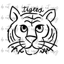 Load image into Gallery viewer, Doodle Single Color Mascots Dropdown TRANSFER