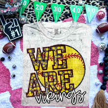 Load image into Gallery viewer, We Are Faux Embroidery Glitter Softball Mascot TRANSFER CAP JAN