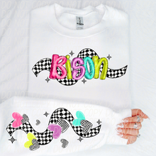 Load image into Gallery viewer, Bright Checkered Mascot With Sleeve Option DTF TRANSFER CSD