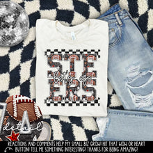 Load image into Gallery viewer, Let’s Go Football Faux Embroidery Checkered Mascots DROPDOWN TRANSFER CAP 24