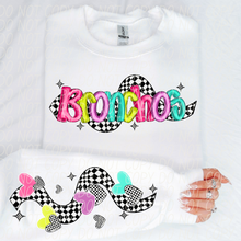 Load image into Gallery viewer, Bright Checkered Mascot With Sleeve Option DTF TRANSFER CSD