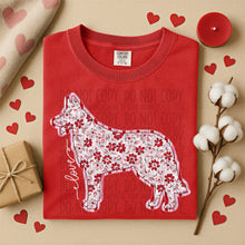 Load image into Gallery viewer, Valentine Red Floral Dog Breed Option DROPDOWN TRANSFER SWD DEC 25