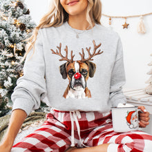 Load image into Gallery viewer, Christmas Red Nose Antler Dogs Dropdown TRANSFER