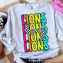 Load image into Gallery viewer, 80’s Stacked Checker Mascots DROPDOWN TRANSFER CSD FEB 26